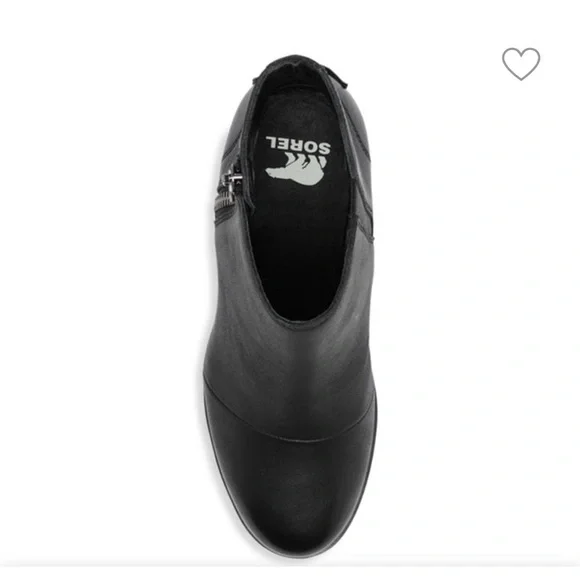 NEW SOREL JOAN UPTOWN ZIP WEDGE BLACK BOOTS - Picture 7 of 9